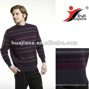 machine knitting 100% cashmere men's winter sweater